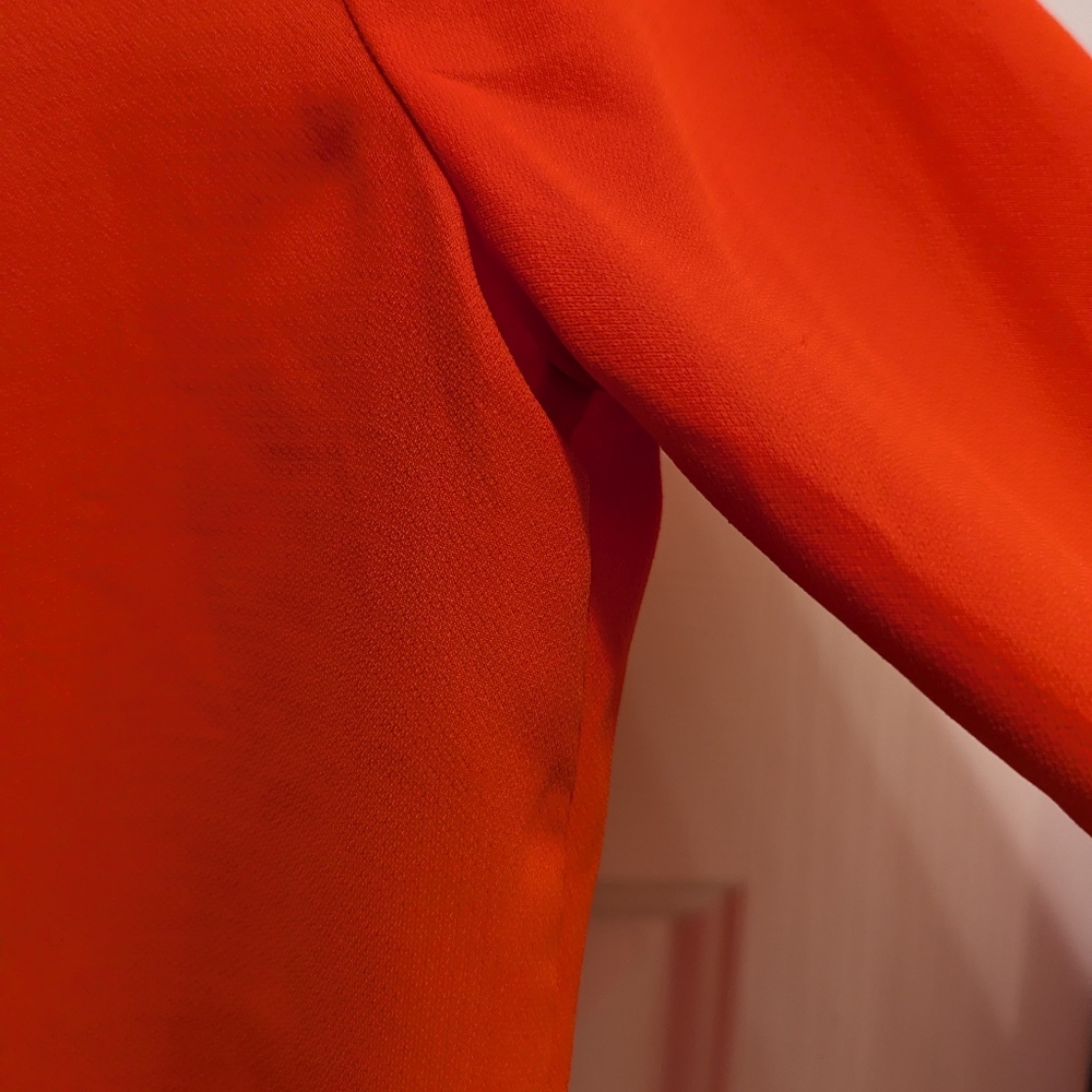 Skies Are Blue Stitch Fix Satin Orange Polyester Blouse Top Sz Small *GUC - Picture 11 of 13